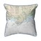 Guilford Point, CT Nautical Map Pillow 22x22 – Extra Large Zippered
